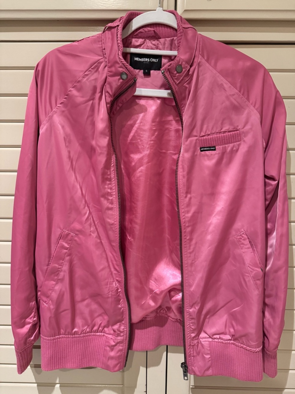 Members Only pink bomber jacket size small womens